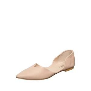 NEW ANTELOPE women's thea leather pointed toe flat in beige